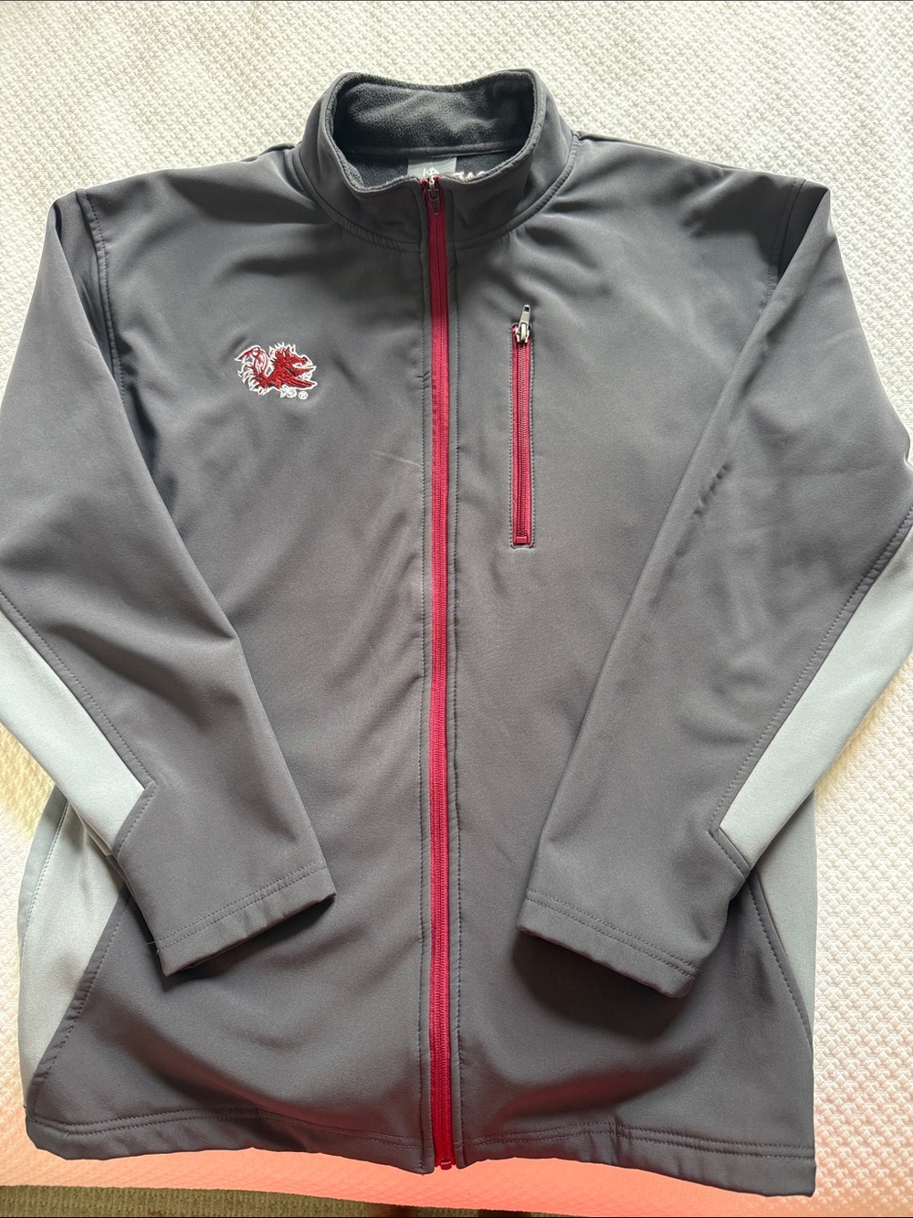 USC Gamecock Gray Jacket with Crimson Accents